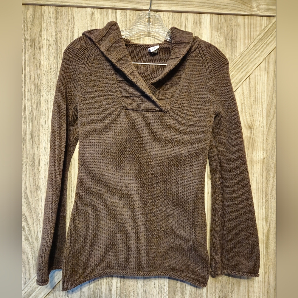 Gap Brown Knit Hooded Sweater